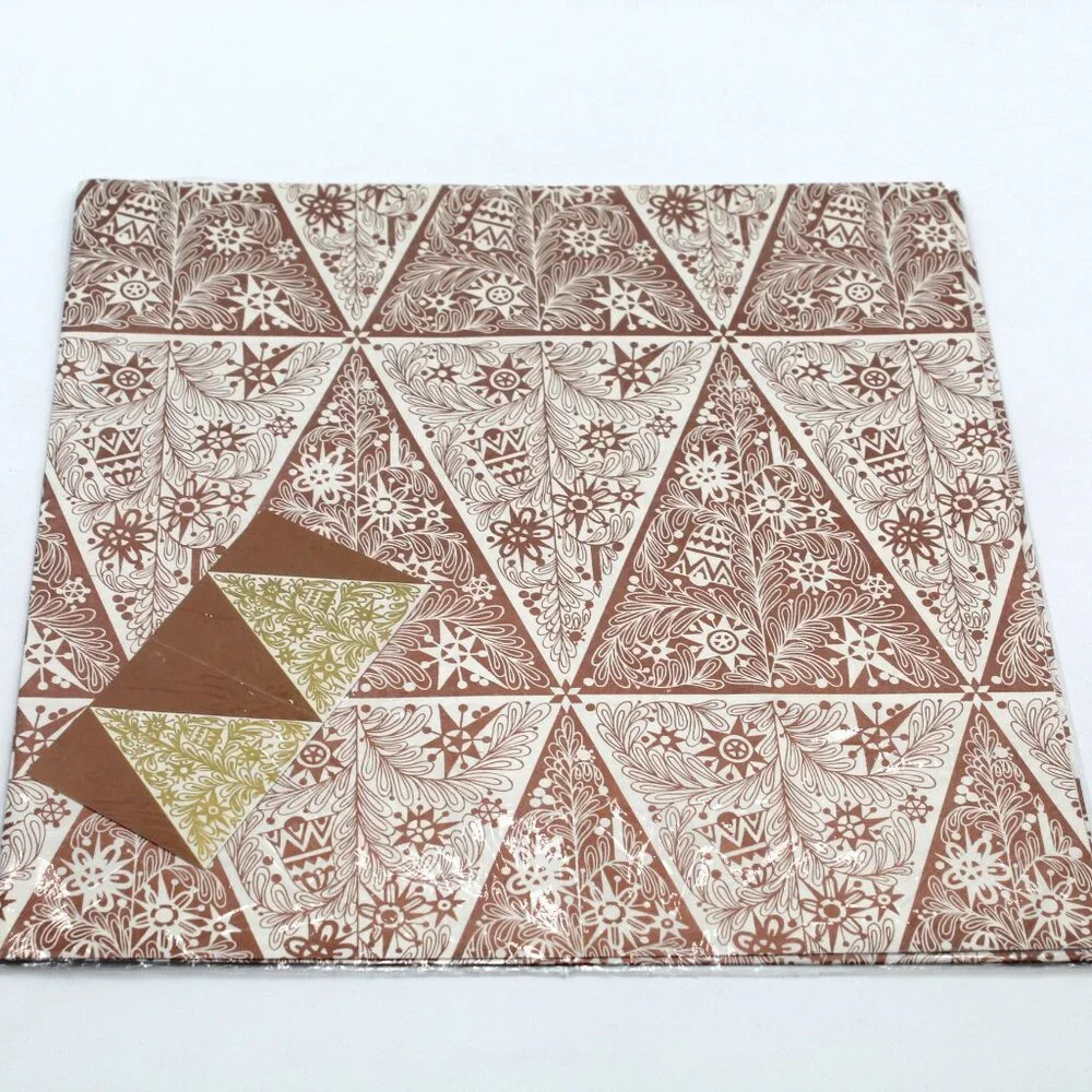 Vtg Brown & White Shimmering Gift Wrapping Paper One Sheet 30